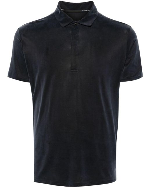 Rrd Black Button-up Short-sleeve Polo Shirt for men