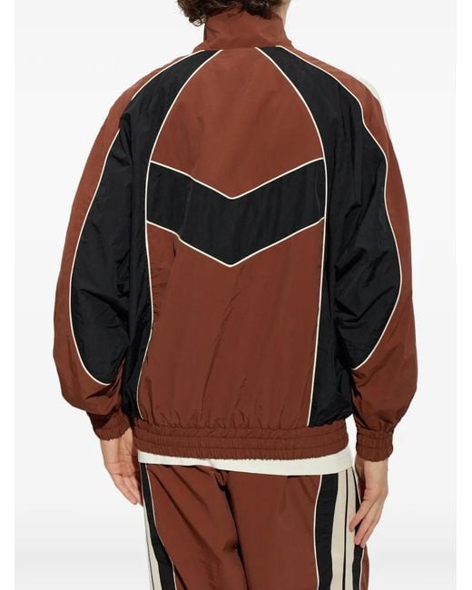 Palm Angels Brown Hollywood Stand-Up Collar Jacket for men