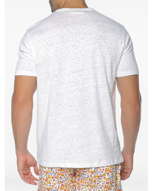 Mc2 Saint Barth White Ecstasea Graphic-Print Pocket T-Shirt for men