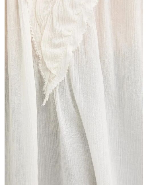 Munthe Blue Perilla Ruffled Top