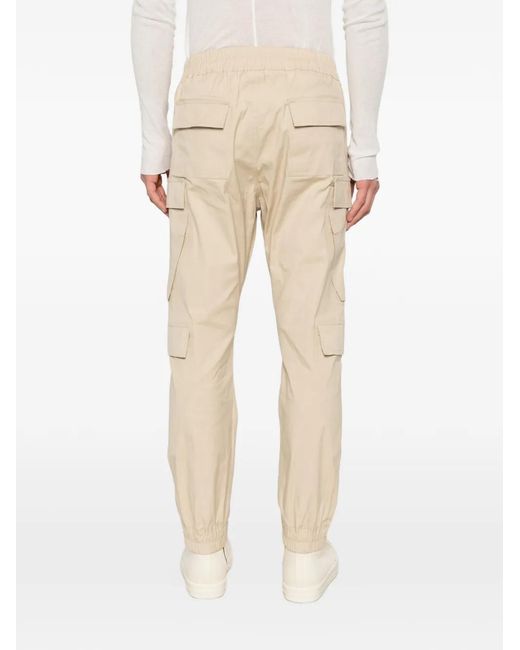 Rick Owens White Drawstring Cargo Trousers for men