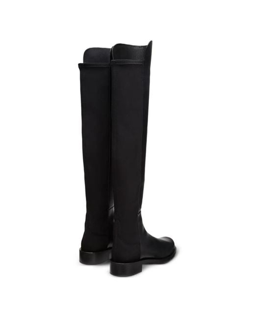 Stuart Weitzman Black Bold Over-The-Knee Boots