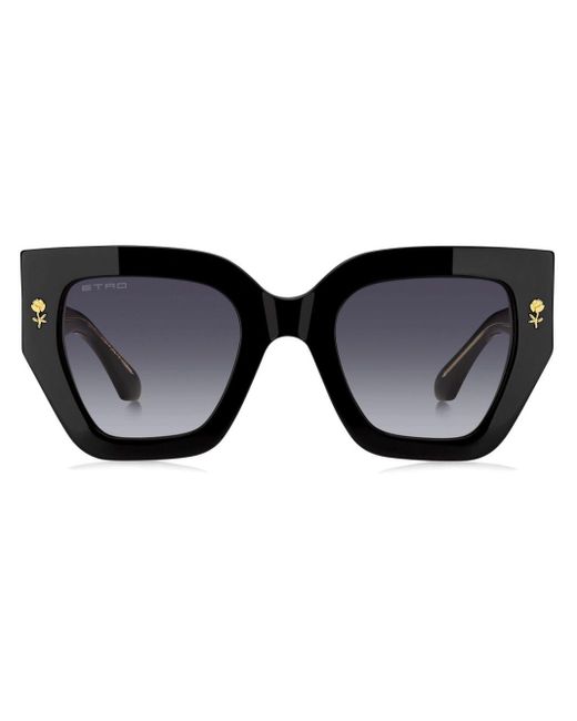 Etro Black Mania Oversized-frame Sunglasses