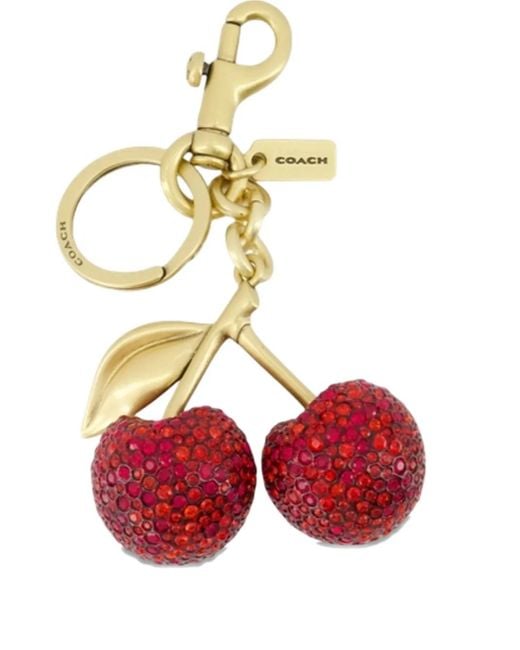 COACH Red Cherry-Motif Bag Charm