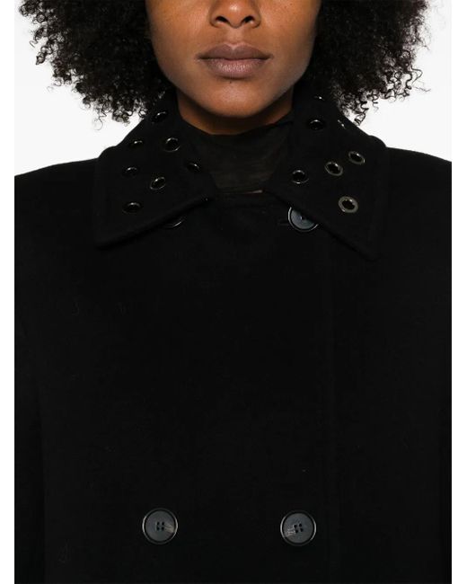 Abrigo Con Detalle De Ojales MSGM de color Black
