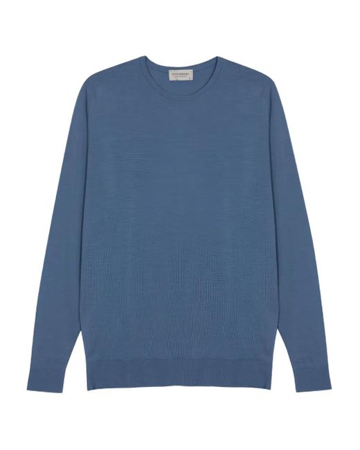 John Smedley Blue Lundy Jumper for men