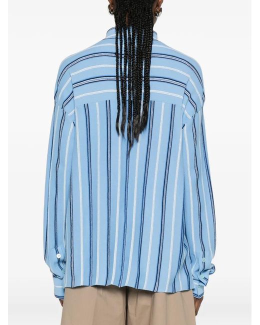 Bompard Blue Striped Shirt