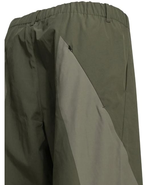 Goldwin Green Hyperdense Taffeta U/S Right Straight-Leg Sport Trousers for men