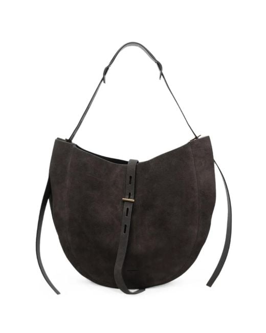 MINOBOSSI Black Liz Suede Shoulder Bag