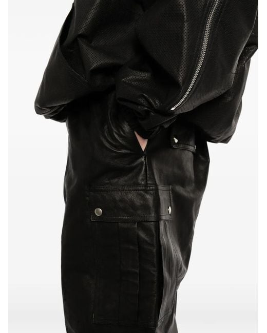 A Diciannoveventitre Black Daves Leather Trousers for men