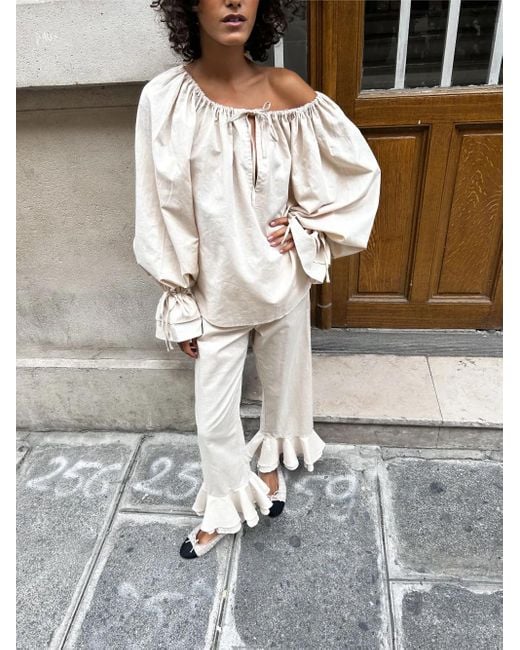 Sleeper White Cha-Cha Lounge Blouse