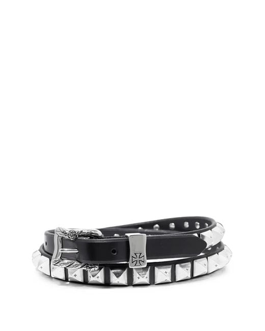 Enfants Riches Deprimes White Micro-Studded Leather Belt for men