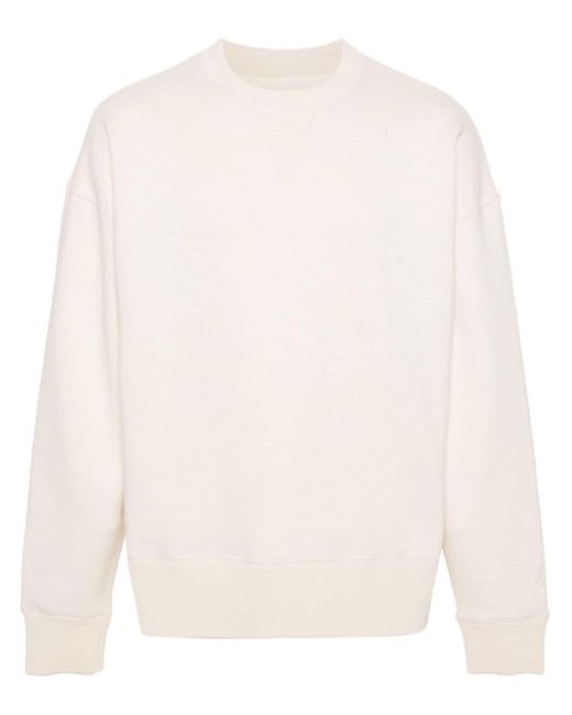 Jil Sander White Logo-embroidered Cotton Blend Sweatshirt for men