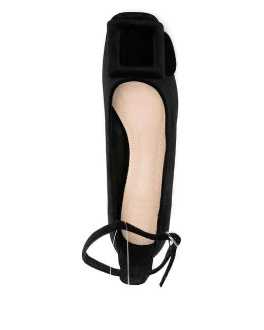 Twentyfourhaitch Black Buckle Pumps