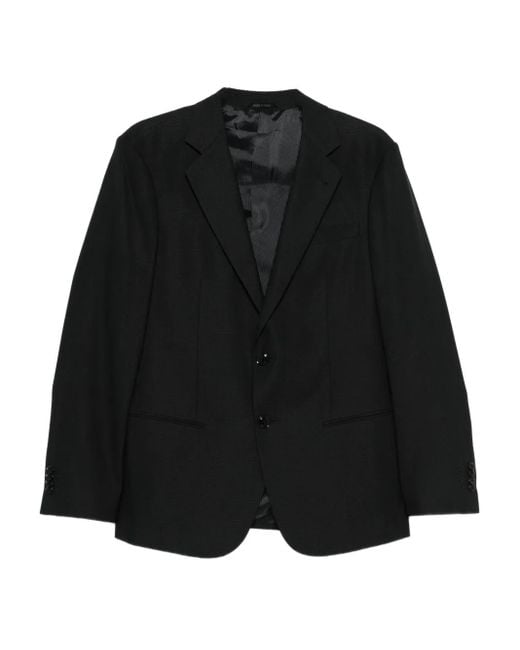 Giorgio Armani Black Wool Single-Breasted Blazer for men