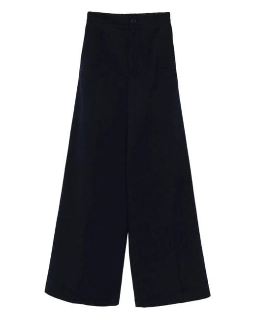 Forte_forte Blue Cotton High-Waisted Trousers