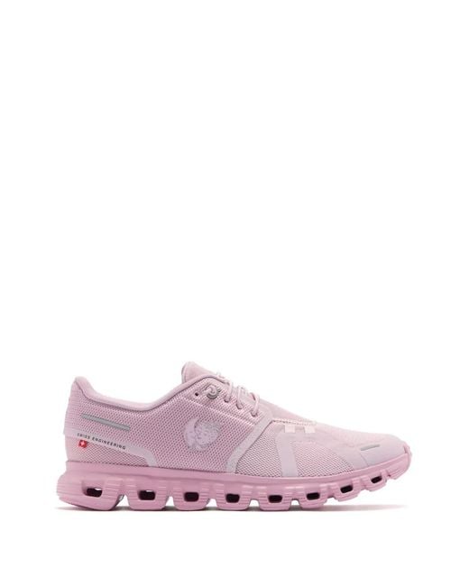 On Shoes Pink X Sky High Farm Goods Logo-Appliqué Sneakers