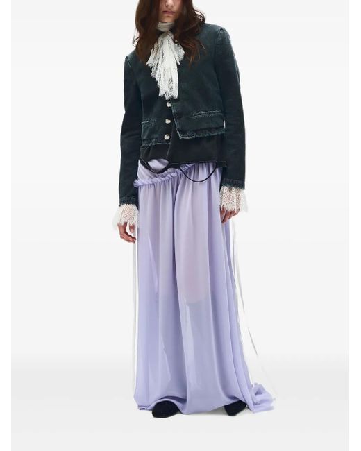 Ann Demeulemeester Blue Cropped Jacket