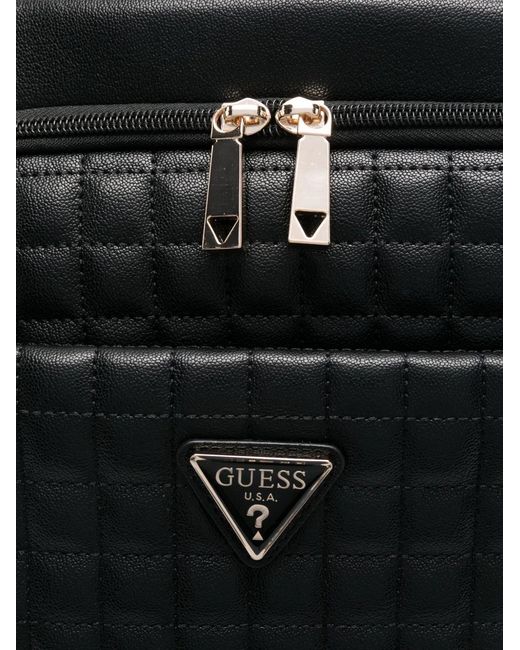Guess Black Logo-Patch Backpack