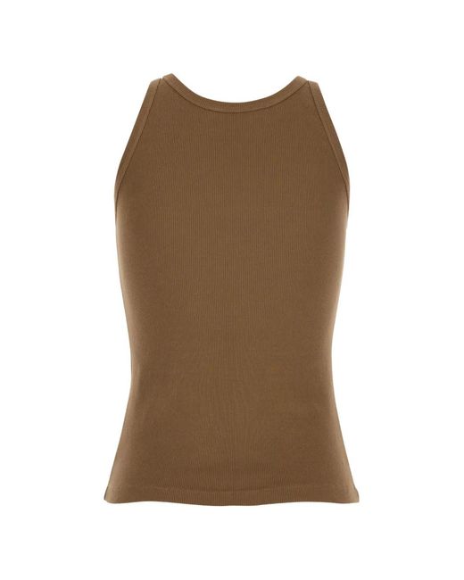 Jucca Brown Ribbed Top