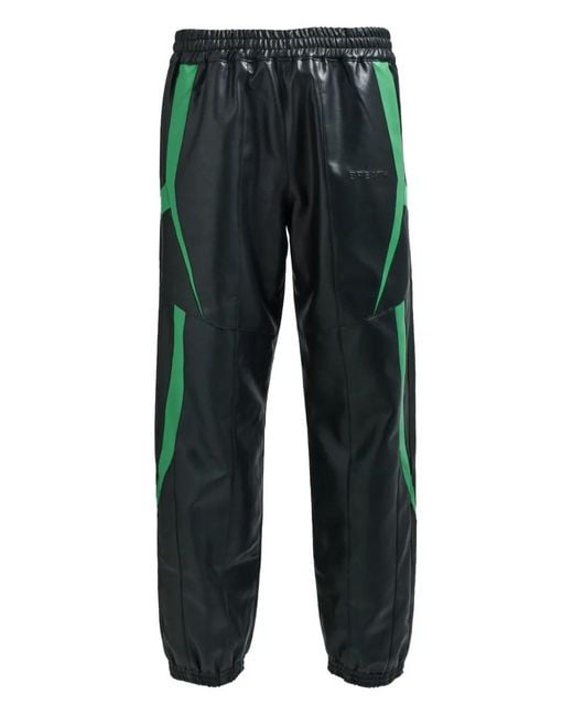 BREATH Green Embossed-Logo Track Pants for men