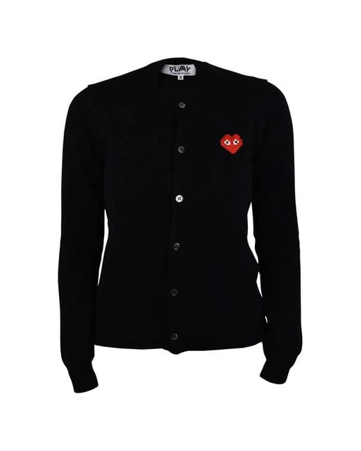 Comme des Garçons Black Heart-Embellishment Cardigan