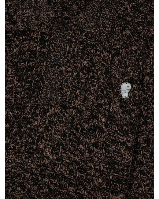 Brain Dead Black Half-Button Sweater for men
