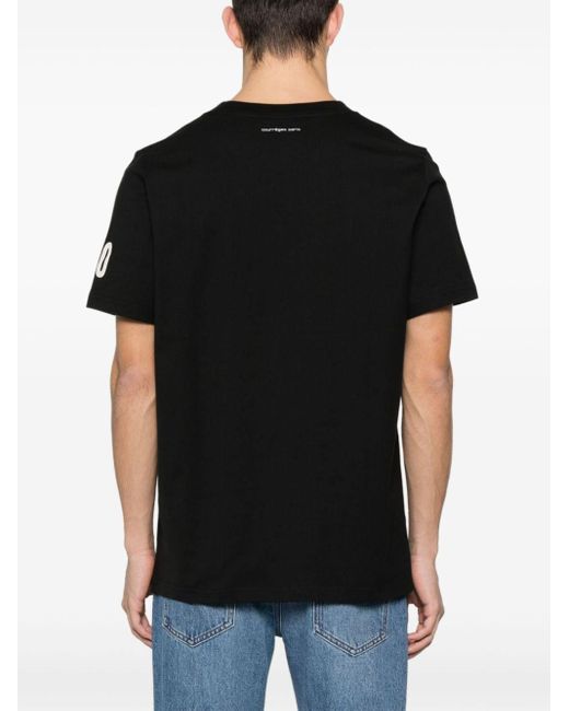 T-shirt en coton à logo imprimé Courreges pour homme en coloris Black