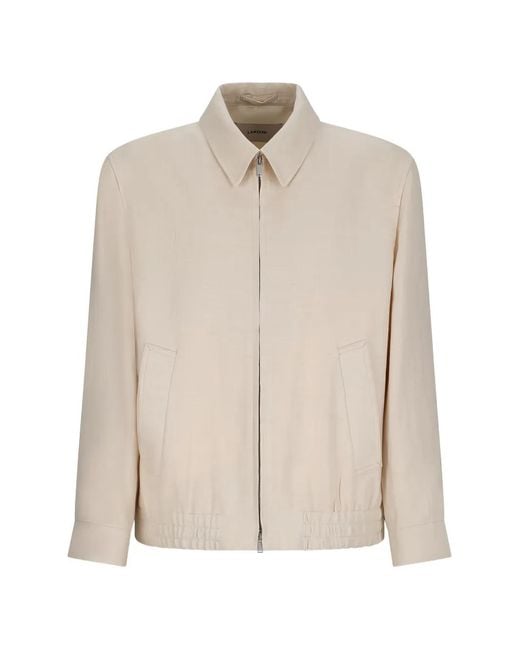 Lardini Natural Shirt Bomber Jacket for men