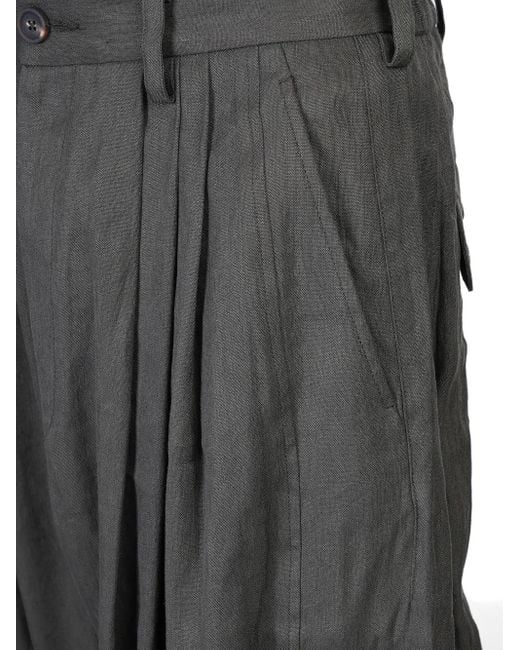 Pantaloni Con Piega di Ziggy Chen in Gray da Uomo