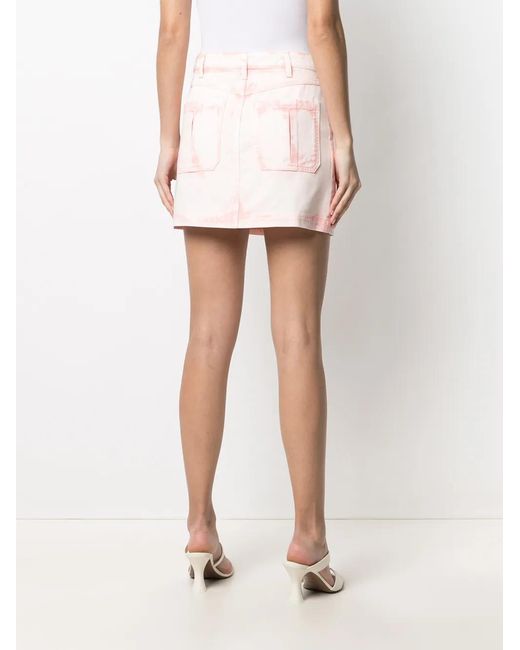Alberta Ferretti Denim Mini-Rok in het Pink