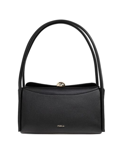 Furla Black Medium Nicole Leather Tote Bag
