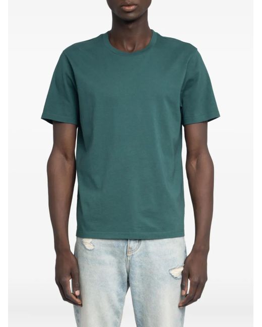 Zadig & Voltaire Tommy Katoenen T-Shirt Met Print Op De Achterkant in het Green voor heren