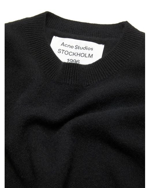 Acne Black Crew-Neck Sweater for men
