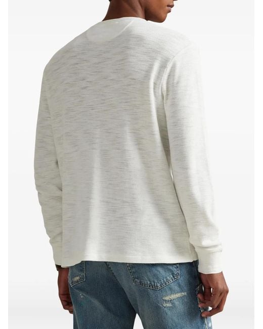 Polo Ralph Lauren White Henley Long-Sleeve Top for men
