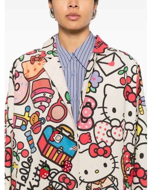 Péro White Jacke Mit Print