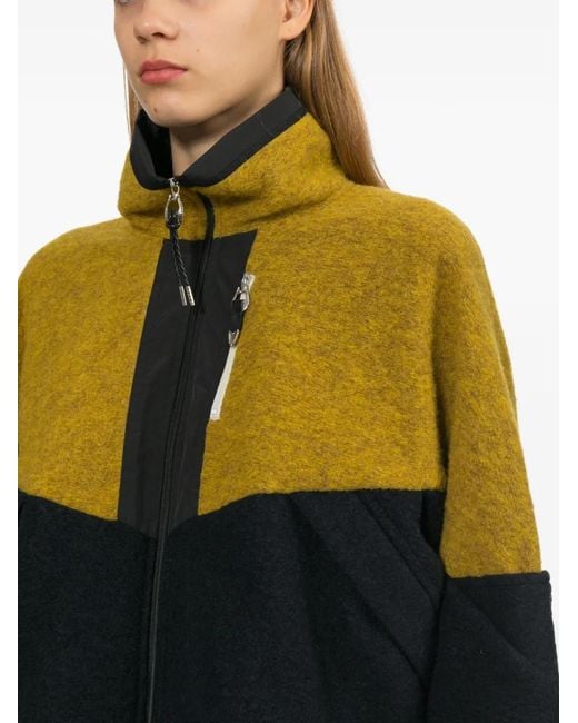 Toga Blue Colour-Block High-Neck Jacket
