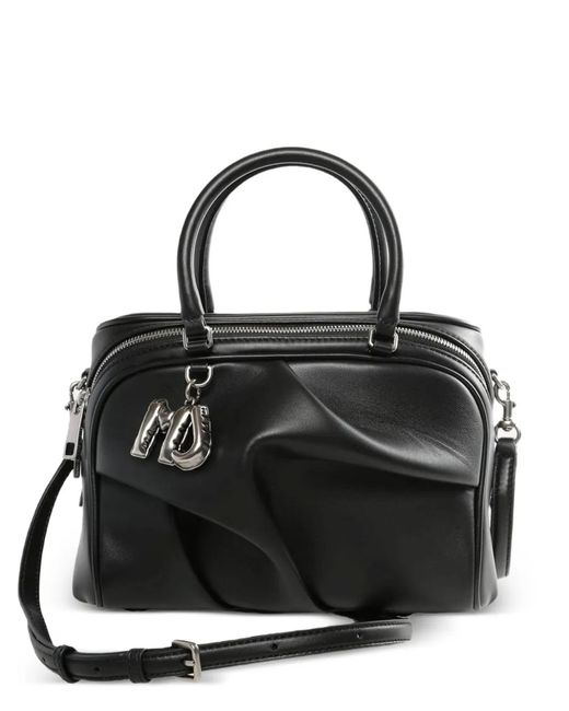 Marc Jacobs Black Small Wave Charm Top-Handle Tote Bag