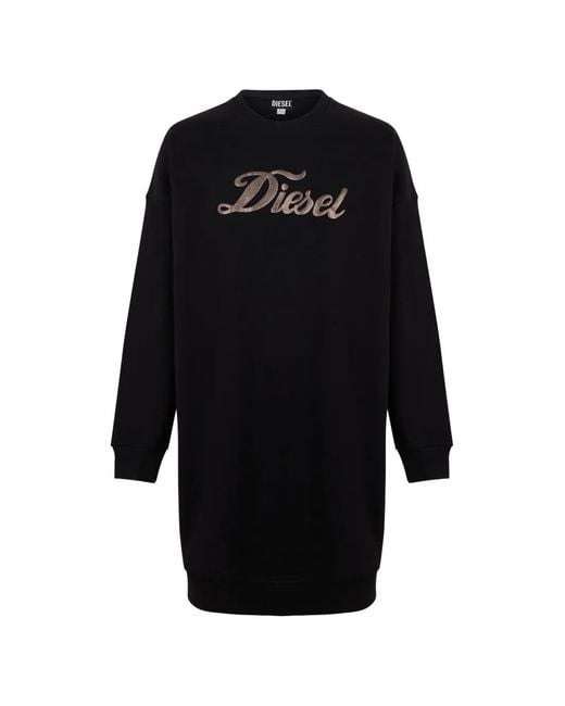 DIESEL Black Robe À Logo Imprimé