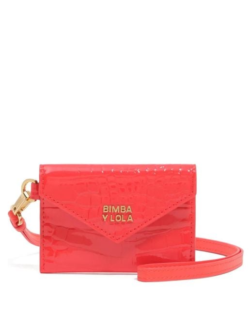 Porte-Cartes À Effet Peau De Crocodile Bimba Y Lola en coloris Red