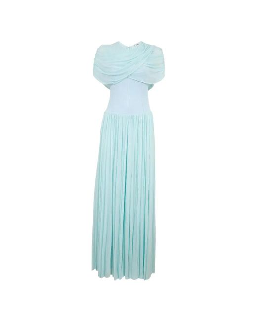 Jonathan Simkhai Blue Nancie Draped Maxi Dress