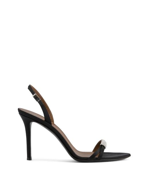 Giuseppe Zanotti Black Lena Rhinestone-Embellishment Sandals