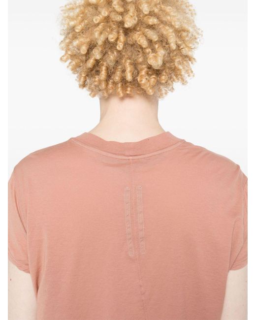 Rick Owens Pink Level Cropped T-shirt