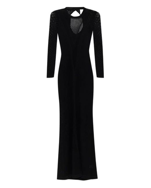 Isabel Marant Black Open-Back Knitted Maxi Dress