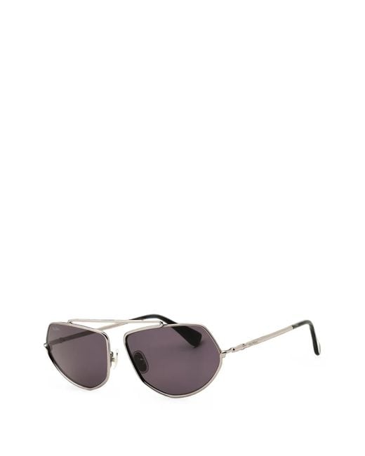 Max Mara Red Assimetric-Frame Sunglasses