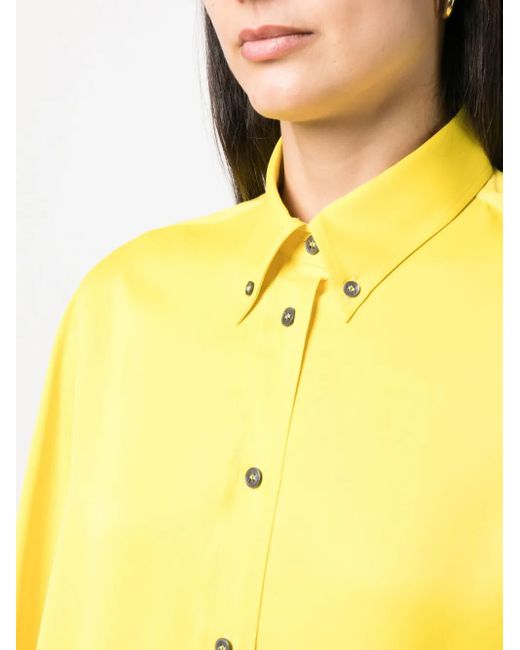 Studio Nicholson Button-Down Blouse in het Yellow