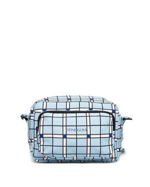 Borsa A Tracolla A Quadri di Stine Goya in Blue