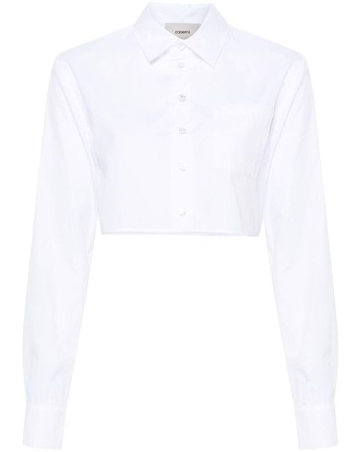Coperni White Cropped-Hemd aus Baumwolle