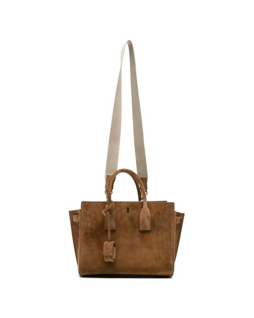 Bolso Shopper Sac De Jour Pequeño Saint Laurent de color Metallic