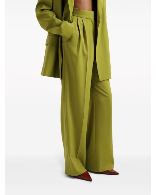 Pantalon plissé à coupa ample Erdem en coloris Green